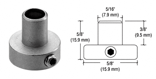 C.R. Laurence CRL Satin Chrome Drill-Thru Support | 061000