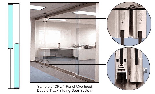 C.R. Laurence CRL Satin Anodized 120&quot; Length Top Track for OT Series Top Hung Sliders and Bi-Fold Doors | 0TS2SA