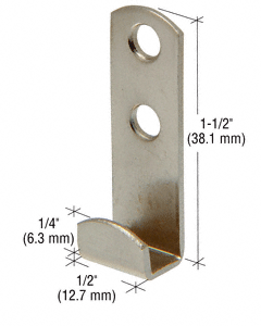 C.R. Laurence CRL 1/2&quot; Standard Round Lip Mirror Clip - Bulk Package | 100A12