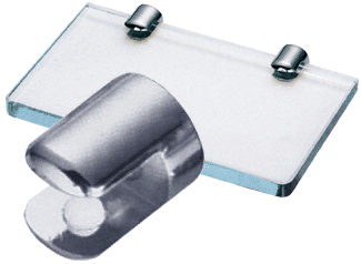 C.R. Laurence CRL Chrome 25/32&quot; Diameter No-Drill Shelf Clamp for 3/8&quot; Glass | 1020CHR