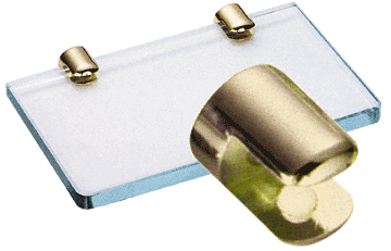 C.R. Laurence CRL Gold Plated 15/16&quot; Diameter No-Drill Shelf Clamp for 1/2&quot; Glass  | 1222GP