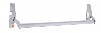 C.R. Laurence CRL Satin Aluminum 48&quot; Jackson 10 Series Left Hand Reverse Bevel Crossbar Rim Panic Exit Device  | 1095A42L