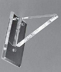Mirror Back Flush Top No Lip Acrylic Shelf Support - 12 in - Pair | 1123F