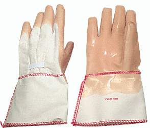 C.R. Laurence Gauntlet Cuff Smooth Natural Rubber Palm Gloves  | 12