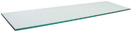 12&quot; x 24&quot; Rectangle 3/8&quot; Tempered  Clear Glass Shelf | 1224 | 1224