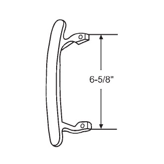 TechnologyLK STB Sliding Glass Patio Door Interior Pull Handle, White, 6-5/8&quot; Screw Holes | 13105W