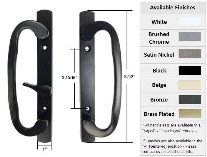 Sliding Glass Patio Door Hardware&#0058; Mortise Locks, Handles Sets, Pulls | 13245B