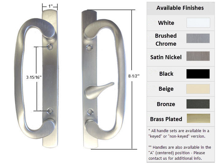 Sliding Glass Patio Door Hardware&#0058; Mortise Locks, Handles Sets, Pulls | 13245BC