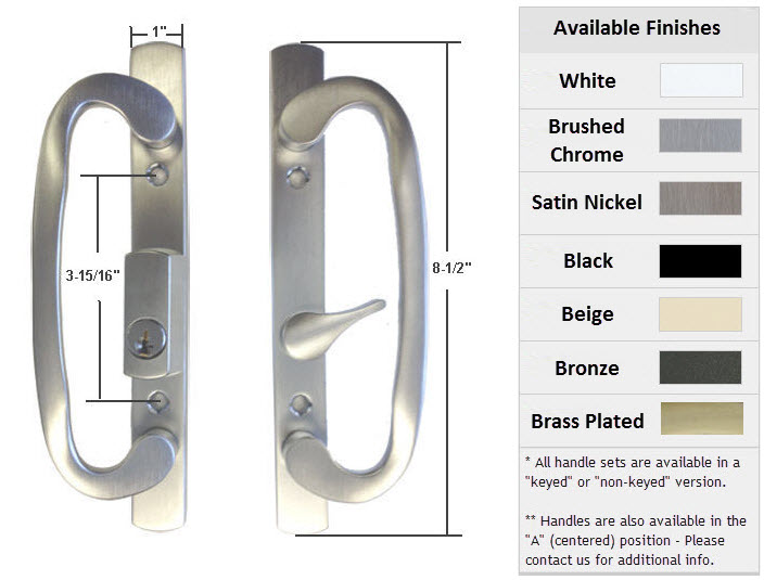 Sliding Glass Patio Door Hardware&#0058; Mortise Locks, Handles Sets, Pulls | 13245BCK
