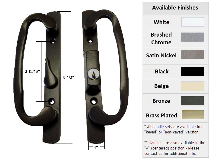 Sliding Glass Patio Door Hardware&#0058; Mortise Locks, Handles Sets, Pulls | 13245BK