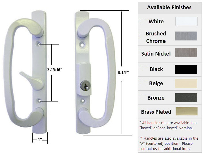 Sliding Glass Patio Door Hardware&#0058; Mortise Locks, Handles Sets, Pulls | 13245WK