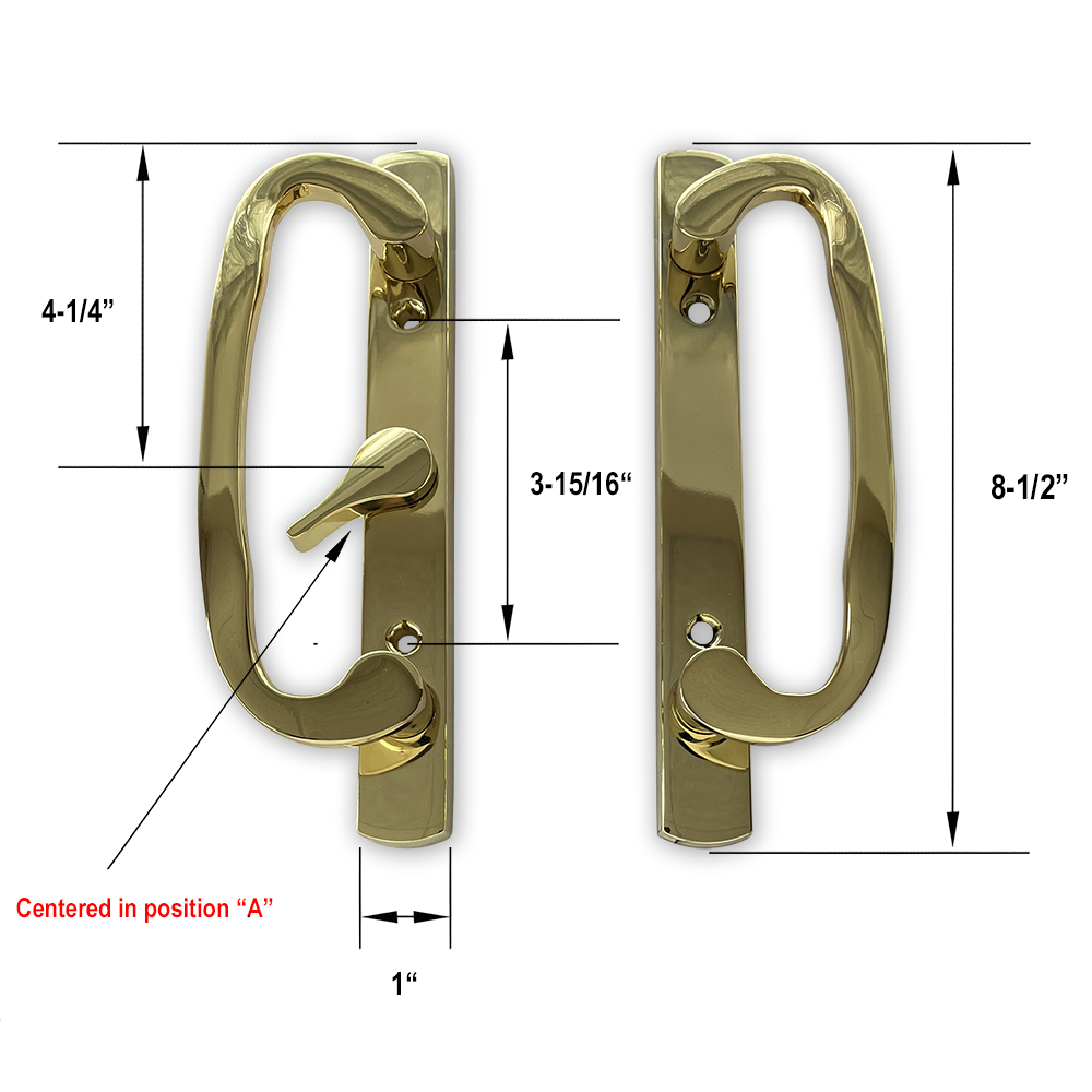 Sliding Glass Patio Door Hardware&#0058; Mortise Locks, Handles Sets, Pulls | 13291BP