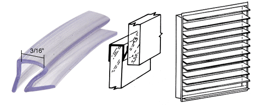 C.R. Laurence CRL Clear Jalousie and Louver Slat Vinyl - 1000 ft | 1420B