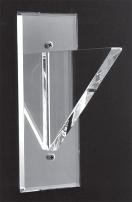 Mirart Mirror Back Solid Style No Lip Acrylic Shelf Support - 4 in - Pair | 143
