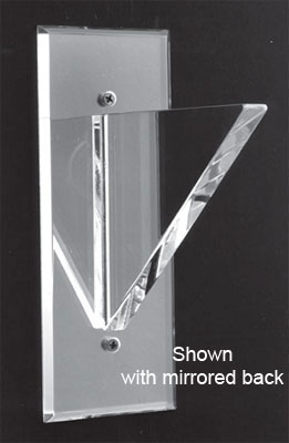 Mirart Clear Back Solid Style No Lip Acrylic Shelf Support - 10 in - Pair | 1103C