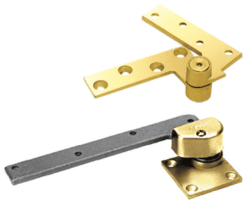 C.R. Laurence CRL Polished Brass Left Hand Rixson&amp;#174; 3/4&quot; Offset Pivot Set | 147LHPB