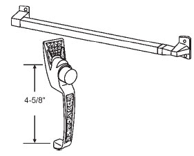 TechnologyLK STB White Touch Bar with Latch - Set | 17633