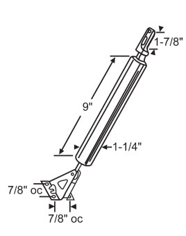 TechnologyLK STB Screen Door Closer, Pneumatic, Light Weight, Black | 1853