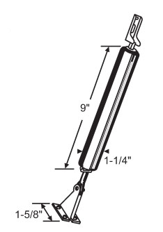 TechnologyLK STB Storm Door Closer, Pneumatic, Shock Spring, Heavy Duty, Aluminum | 1861