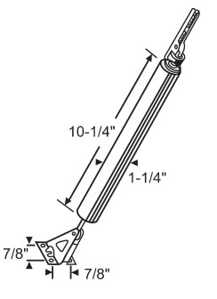 TechnologyLK STB Screen and Storm Door Closer, Pneumatic, Medium to Heavy Duty, Black | 1864