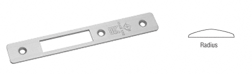 C.R. Laurence CRL Aluminum Radius Faceplate for MS1853H Series Hook Throw Deadlocks  | 18120AL