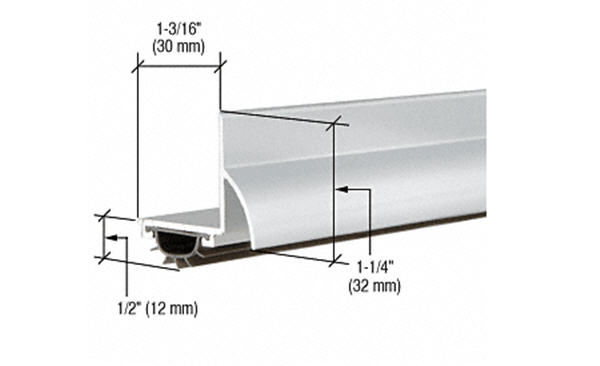 CRL Aluminum Finish &quot;L&quot; Shape Door Bottom - 35-3/4&quot; | 18VRA36