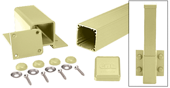 C.R. Laurence CRL Chromate (Unfinished) 100 Series 48&quot; Fascia Mount Post Kit | 1FP48KCRM