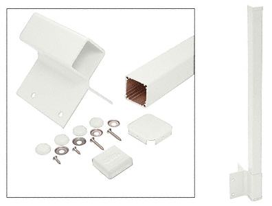 C.R. Laurence CRL 36&quot; Oyster White 100 Series 90 Degree Fascia Mount Post Kit | 1FP936K0W