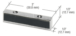C.R. Laurence CRL Brushed Stainless Finish Header Mounted Single Door Stop | 1NT307BS