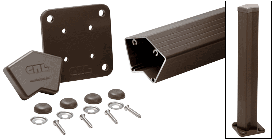 C.R. Laurence CRL Matte Bronze 100 Series 42&quot; 135 Degree Surface Mount Post Kit | 1P542KBRZ