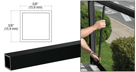 C.R. Laurence CRL Matte Black 100 Series 36&quot; Picket | 1PKT36BL