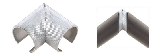 C.R. Laurence CRL 90 Degree Corner Horizontal Internal Splice for 2-1/2&quot; Cap Rail | 1S2590M