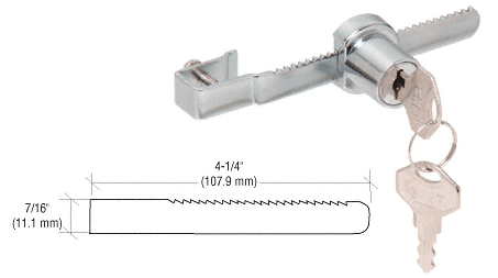 CRL Chrome Sliding Glass Door Lock | 2040KA