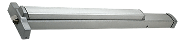 C.R. Laurence CRL Jackson 2095 Push Pad Series Satin Aluminum Left Hand Reverse Rim Panic Exit Device - 36&quot; | 2095A36L