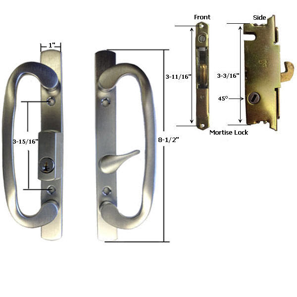 Sliding Glass Patio Door Hardware&#0058; Mortise Locks, Handles Sets, Pulls | 245BCK175