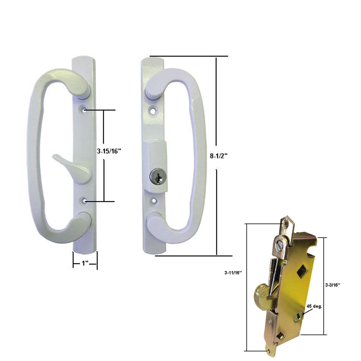 Sliding Glass Patio Door Hardware&#0058; Mortise Locks, Handles Sets, Pulls | 245K1T