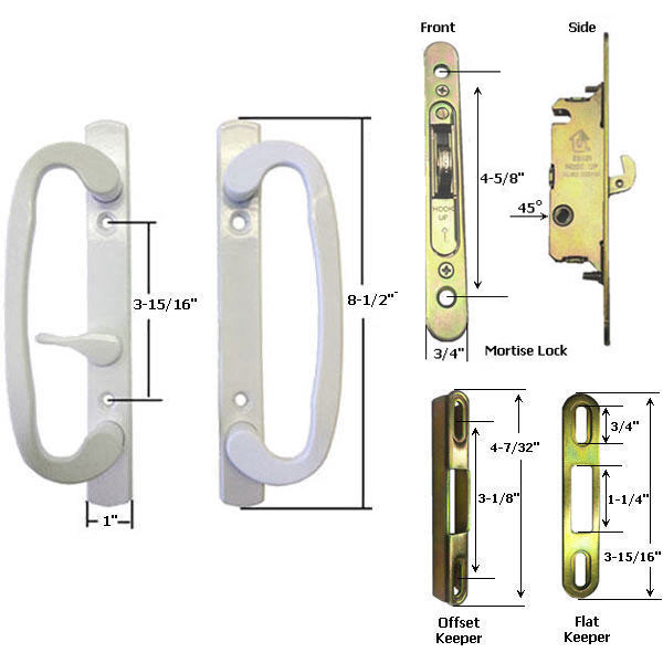 Sliding Glass Patio Door Hardware&#0058; Mortise Locks, Handles Sets, Pulls | 245W363K