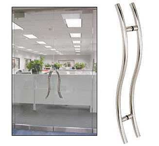 C.R. Laurence CRL Polished Stainless 24&quot; Extra Length Right Handed &quot;S&quot; Ladder Style Back-to-Back Pull | 24SRPPS