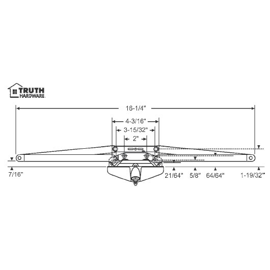 TechnologyLK STB Sill Mounted Awning Window Operator, Beige, 16-1/4&quot; | 291199