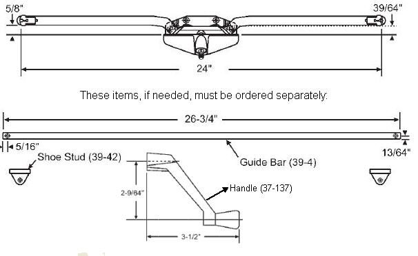 TechnologyLK STB Awning Window Operator, Guide Bar Type, Bronze | 291211