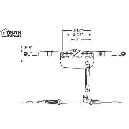 TechnologyLK STB Sill Mounted Awning Window Operator, Bronze | 291791