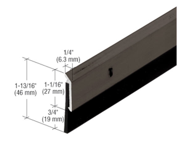 CRL Bronze Finish 33N Series 1-1/2 Neoprene Sweep for 48&quot; Door Bottom | 33N1D48