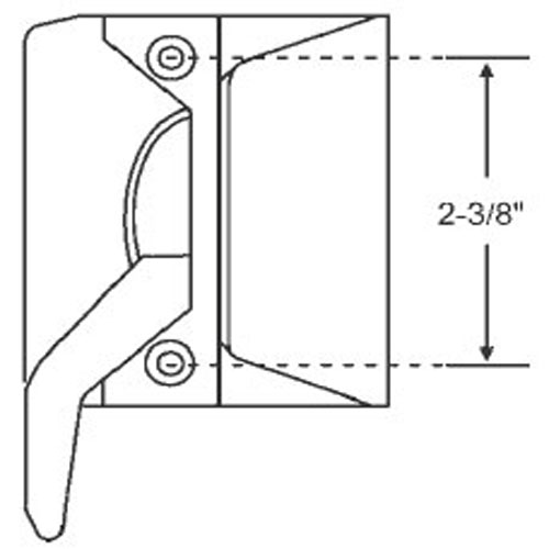 Left Hand Gold Window Sash Lock; 2-3/8&quot; Screw Holes | 344275