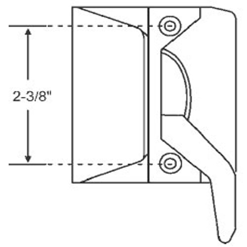 Left Hand Gold Window Sash Lock; 2-3/8&quot; Screw Holes | 344375