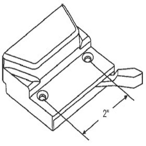 Left Hand Gold Window Sash Lock; 2-3/8&quot; Screw Holes | 34471