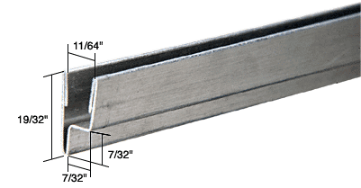 C.R. Laurence CRL Storm Window Leg Frame for Double Strength Glass - 12 ft long | 35036