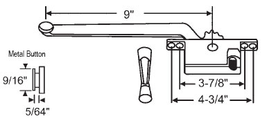 TechnologyLK STB Casement Window Operator, Right Hand, Face Mount, White, 9&quot; Long Arm | 36114W