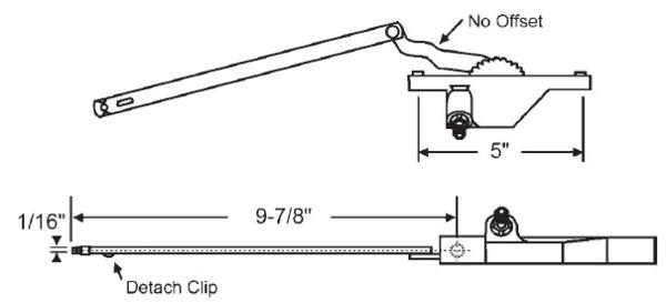 Bronze Left Hand no Offset Rear Face-Mounted Dyad Casement Window Operator | 362481