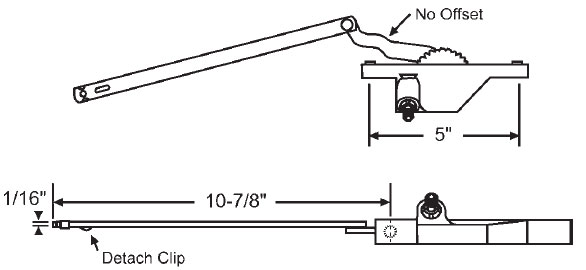 White Left Hand Rear Face-Mounted Dyad Casement Window Operator | 362523NEG