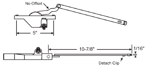Bronze Right Hand no Offset Rear Face-Mounted Dyad Casement Window Operator | 362531